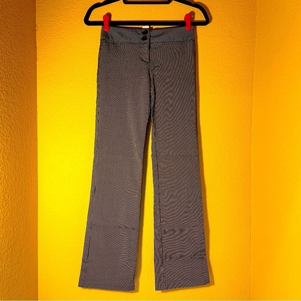 SYDNEY JOY Black White Pinstripe Trouser Pants - Y2K Vintage Chic! Juniors Small
